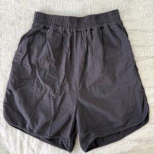 Tradlands Womens Glenn Long Short Crinkle Cotton High Waist Black S